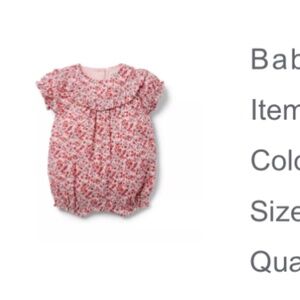 Janie and Jack Ditsy Floral Bubble